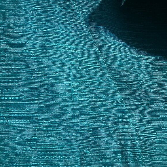 Chicos Blouse Womens Size 0 U.S. Small Teal Button-Up Silk Linen Blend Shirt - Picture 9 of 9